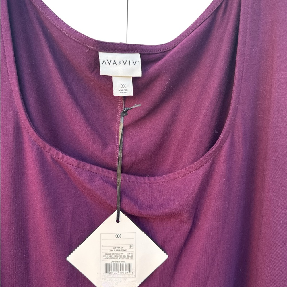 MAKE OFFEE π₯HP π₯ Ava & Viv Rich Plum Long Sleeve Bodycon Cotton Dress valentine - Picture 3 of 7